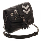 Dark Side Quilted Crossbody Bag With Tassel