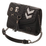 Dark Side Quilted Crossbody Bag With Tassel