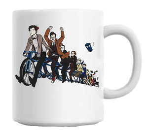 Doctor Who Mug - 11 Doctors Characterized