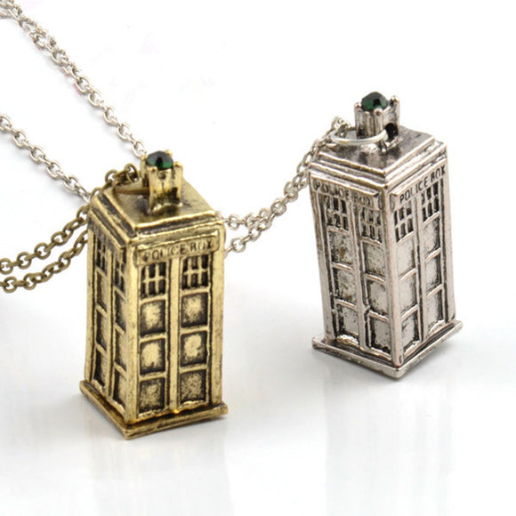 Doctor Who TARDIS Pendant necklace with Chain.