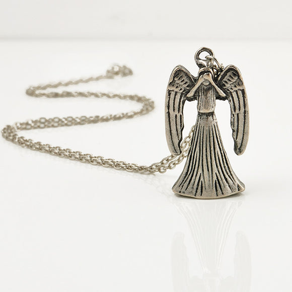 Doctor Who Weeping Angel 3D Double-Faced Chain Necklaces Alloy Pendant Accessories